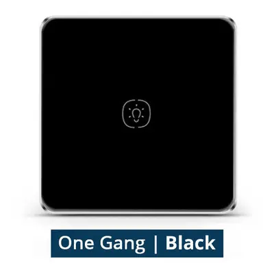 (1 Gang Black) Wireless Remote Switch Work with Tuya Hub One Two Three Gangs Touch Switches Stic