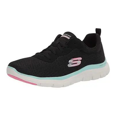 Skechers Women's Flex Appeal 4.0 Sneaker Bktq=Black Turquiose