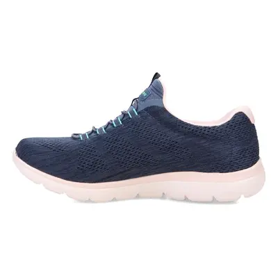 Skechers Women's Summits Fun Flare Sneaker Navy/Multi=NVMT Wide