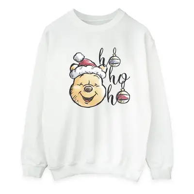 (3XL, White) Disney Mens Winnie The Pooh Ho Ho Ho Baubles Sweatshirt