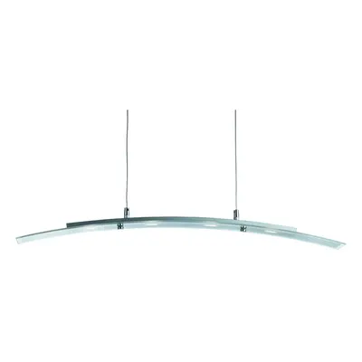 Led Bar Pendant Light 5W Curved Frosted Glass With Clear Edge