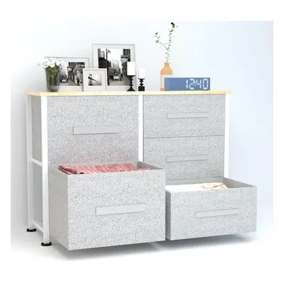 Chest of Drawers, Fabric Storage Drawers, Extra Large Storage Space in Units, Sturdy Steel Frame