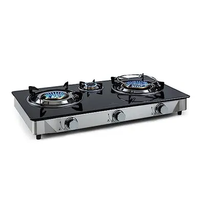 Klarstein Gas Cooker, Burners Gas Hob, 8.45 kW Portable Built In Three Ring Electric Hob, Camper