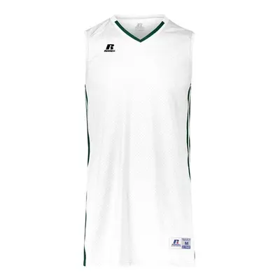 Russell 4B1VTB.WDG.L Youth Legacy Basketball Jersey, White & Dark Green - Large