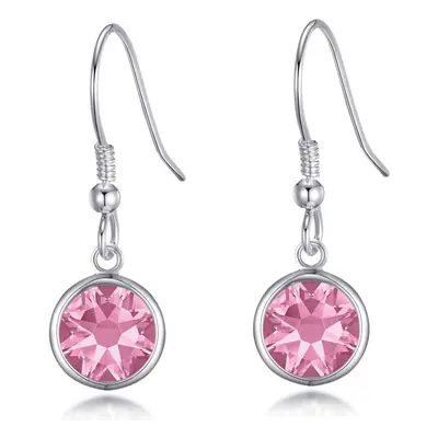 Pink Crystal Drop Earrings Created with Zircondia Crystals