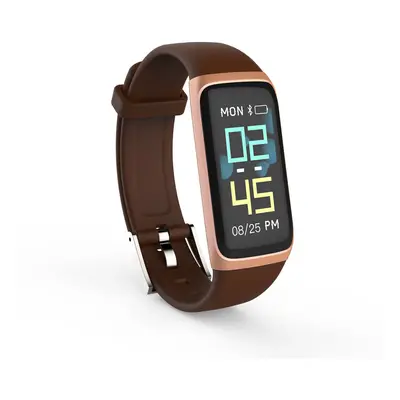 (Brown) 0.96 inch TFT Color Screen Sports Heart Rate Blood Pressure Monitor Wristband Smart Watc