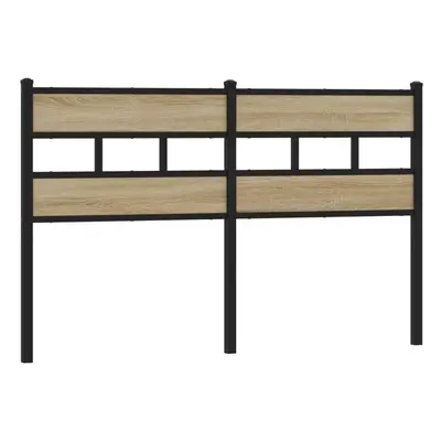 (sonoma oak, cm) vidaXL Headboard Bed Header Bed Headboard Brown Oak Steel and Engineered Wood