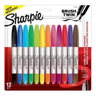 SHARPIE BRUSH TWIN ASST 12/CD