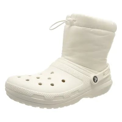 Crocs Unisex Classic Lined Neo Puff Fuzzy Winter Boots Snow White/Whi