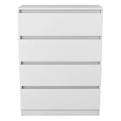 (4 Drawer - Chest Of Drawers, White) NRG Chest of Drawers Bedside Table Storage Drawer Unit Bedr