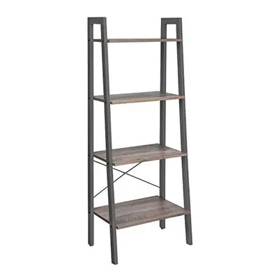 VASAGLE Ladder Shelf, 4-Tier Bookshelf, Free Standing Storage Shelves, Stable Metal Frame, in th