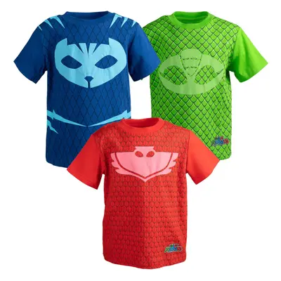 PJ Masks Gekko Catboy Owlette Toddler Boys Pack Graphic TShirt BlueGreenred 3T