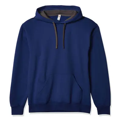 Fruit of the Loom Mens Hooded Sweatshirt Admiral Blue Small