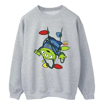 (3XL, Sports Grey) Disney Mens Toy Story Christmas Lights Aliens Sweatshirt