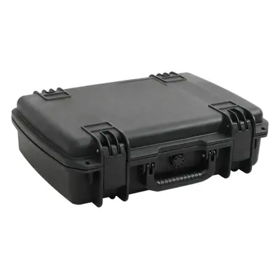 (50.5 x x 14.5 cm) vidaXL Portable Flight Case Black PP Tool Box Protective Hard Case Carry Case