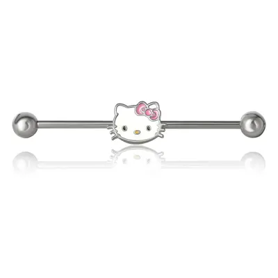 Hello Kitty Industrial Piercing Jewelry 14g Stainless Steel Kawaii Bar