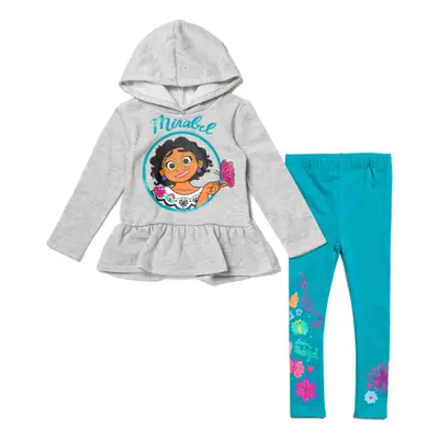 Disney Encanto Mirabel Toddler Girls Fashion Pullover Peplum Fleece Ho