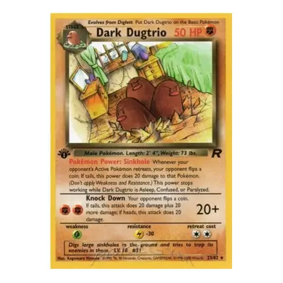 Pokemon - Dark Dugtrio (23) - Team Rocket - 1st Edition