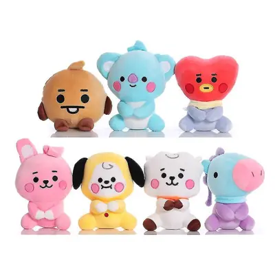 7pcs Kpop Bts Plush Toy Cute Soft Doll Stuffed Figure For Fans