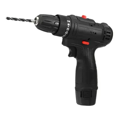 (EU Plug) 12V LED Cordless Electric Impact Hammer Drill Rechargeable Screwdriver W/ 2pcs Battery