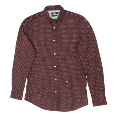 (Maroon, S) DIESEL BLANCA 0WALH Mens Shirts Cotton Shirt