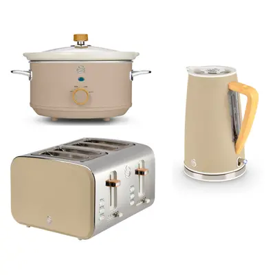 Swan Nordic Oatmeal Kettle Toaster & Slow Cooker. Scandinavian Design