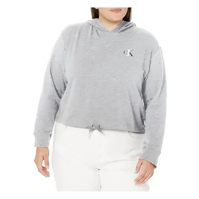 Calvin Klein Women's CK One French Terry Cropped Long Sleeve Hoodie G