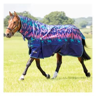 (Navy Forest, 6'9) Shires Highlander Original 200g Turnout Combo Rug