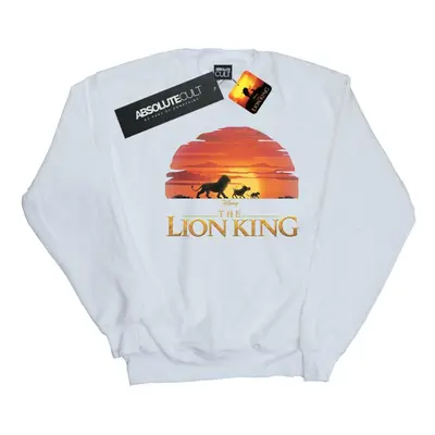 (3XL, White) Disney Mens The Lion King Movie Sunset Logo Sweatshirt