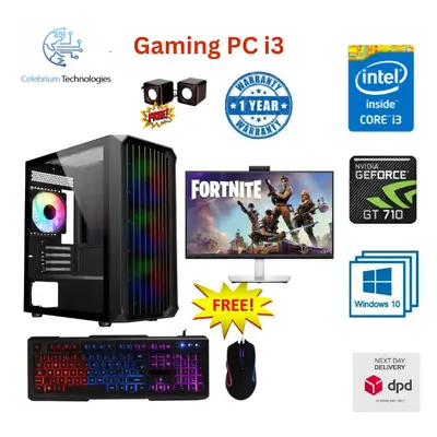 Fast Gaming PC i7-7th, 4TB HDD, 24GB RAM +M2 GB SSD + 8GB DDR5 & Accessories Bundle SALE