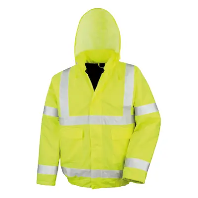 (M, HI-Viz Yellow) Result Core High-Viz Winter Blouson Jacket (Waterproof & Windproof) (Pack of 