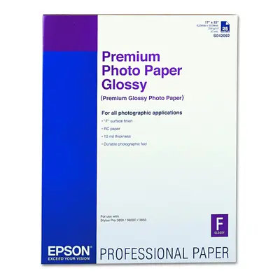 Epson S042092 Premium Photo Paper lbs. High-Gloss x (Pack