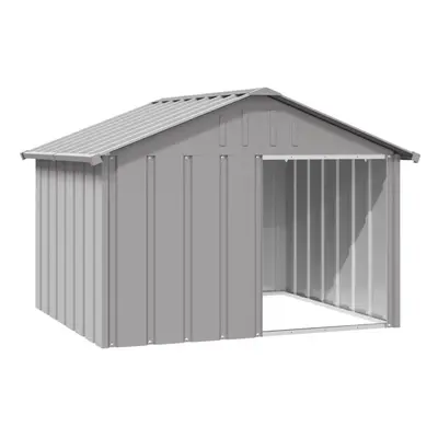 (grey) vidaXL Dog House Kennel Anthracite/Grey 116.5x103x81.5 cm/116.5x153x81.5 cm