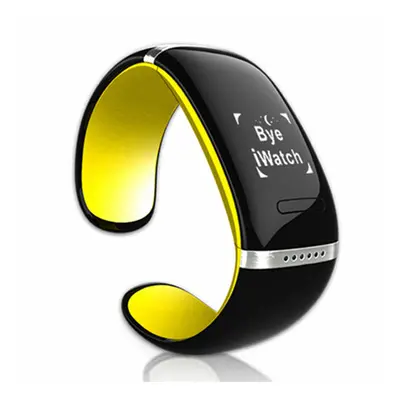 (Yellow) 0.49 inch Touch Screen Bluetooth Call Message Reminder Pedometer Smart Watch