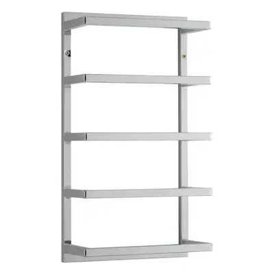 5 Tier Chrome Wall Mounted Towel Holder Storage Rail Rack Bathroom