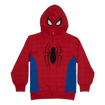 Marvel Super Heroes Hero Boys Zip-Up Fashion Hoodie Sweatshirt for Kids (Red 7)