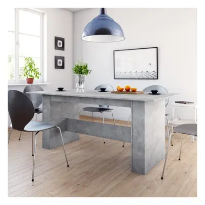 Dining Table Concrete Grey 180x90x76 cm Chipboard