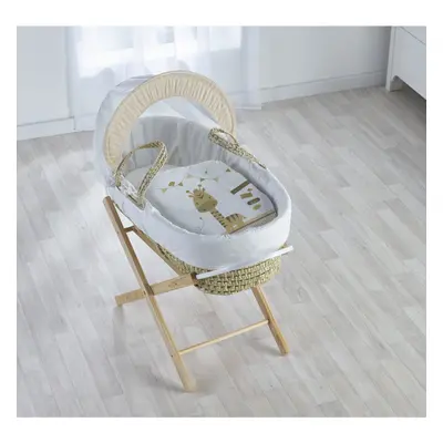 Zoo Time Palm Moses Basket with Folding Stand - Opal Natural