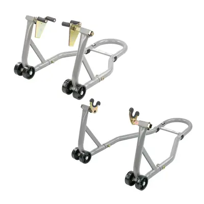 KCT Front & Rear Heavy Duty Motorcycle Spool Cradle Paddock Stand