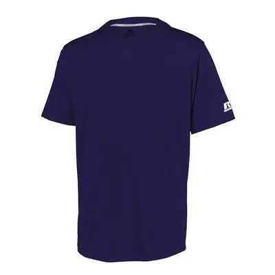 Russell 3R7X2M.PUR.L Adult Performance Two-Button Solid Jersey, Purple - Large