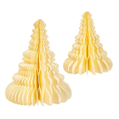 Off White Honeycomb Tree Standing Decoration (Set Of 2)