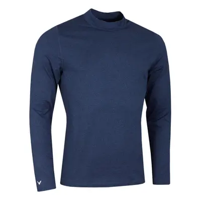 (M, True Navy Heather) Callaway Golf Mens Crew Neck Moisture Wicking Swing Tech Baselayer