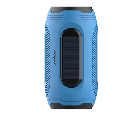 (Blue) Wireless Bluetooth Speaker Solar Charging Flashlight Outdoor IPX5 Waterproof Stereo Sound