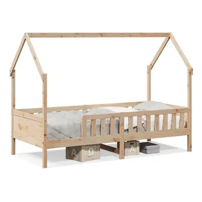 (brown, x cm) vidaXL Kids' House Bed Frame Toddler Bed Base Children's Bed Solid Wood Pine