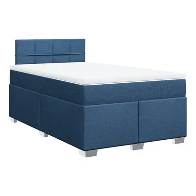 vidaXL Box Spring Bed with Mattress Bed Frame Bedstead Blue 120x190 cm Fabric