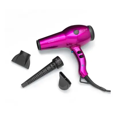 Diva Ultima Pro Hairdryer + Free Air Styling Wand Hot Pink