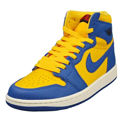 Nike Air Jordan Retro Hi Womens Fashion Trainers in Yellow Blue - 8.5 UK