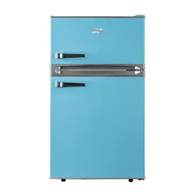 SIA RFM88PB 88L Freestanding Under Counter Retro Fridge Freezer - Blue