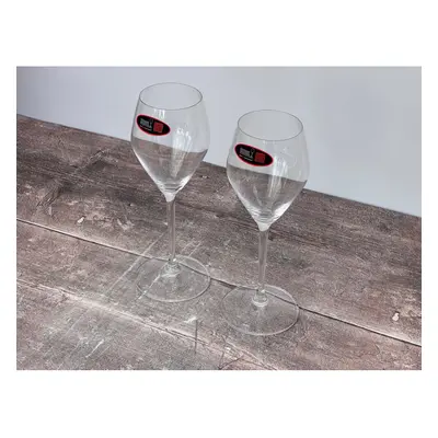 Pair of Riedel Heart to Heart Crystal Champagne Glasses