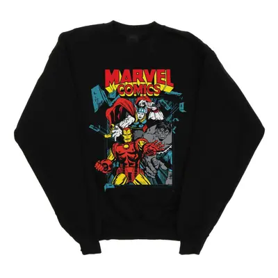 (4XL, Black) Marvel Comics Mens Trio Pose Sweatshirt